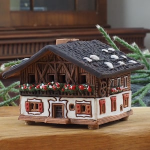 Handmade Ceramic Incense Cone Holder: Collectible Alpine House Decor