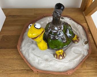 Midene Ceramic Tortila the Turtle Incense Holder Figurine Home Decoration RF134