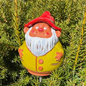 Keramik Wichtel Gartenstecker Keramik Gartendekoration Gartenstecker Frostfest Keramik Gartenkugel Keramik Gartenzwerg GKR31 Midene