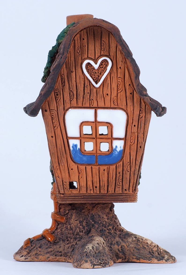 Ceramic incense burner miniature house from fantasy Etsy
