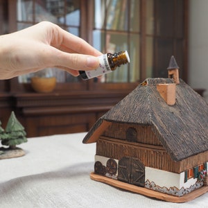 Ceramic Cuckoo Clock House: Black Forest Tea Light Candle Holder image 4