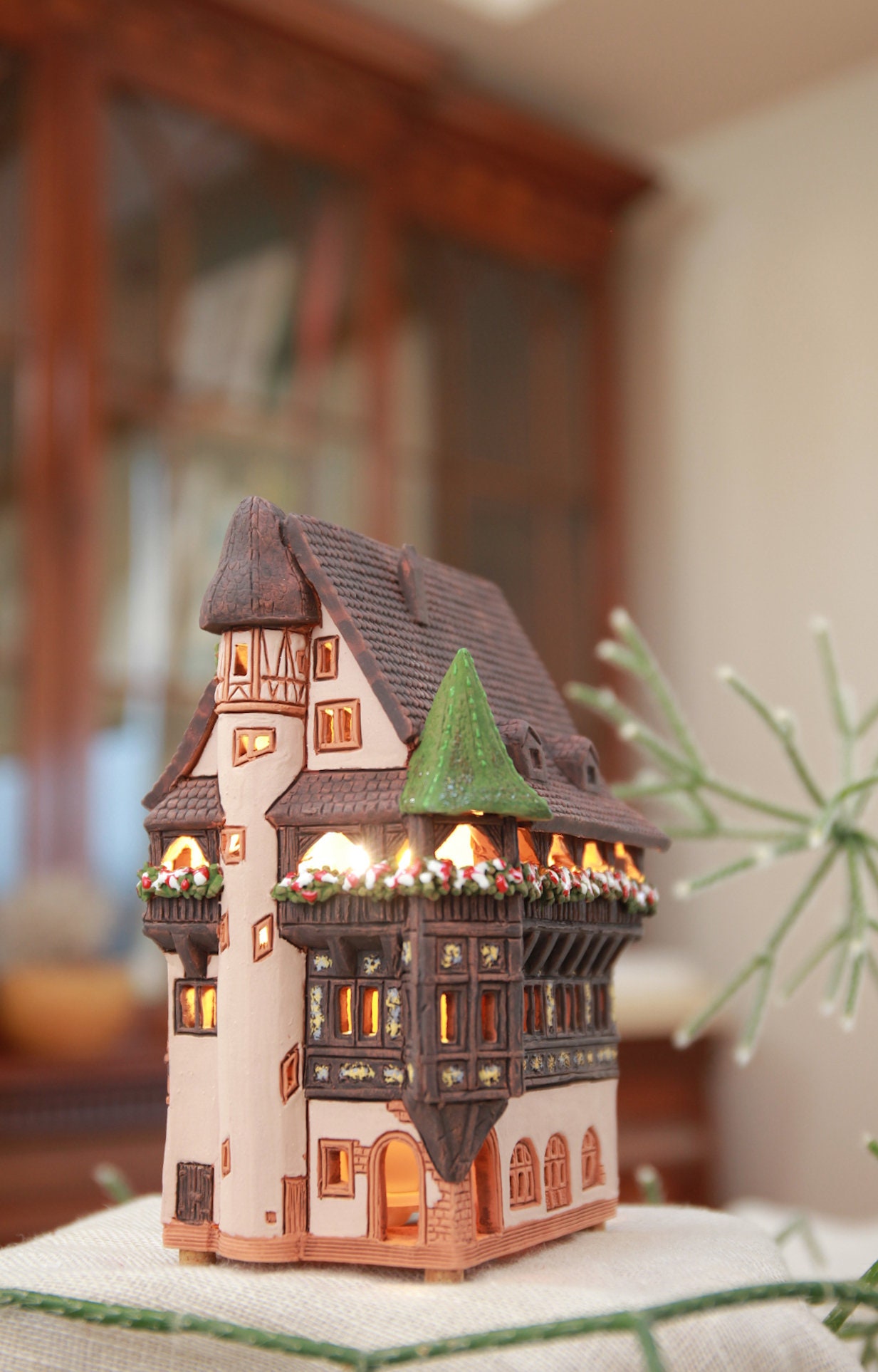 Handcrafted Ceramic Tealight Holder - Miniature of the Historic