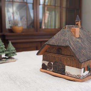 Ceramic Cuckoo Clock House: Black Forest Tea Light Candle Holder image 6