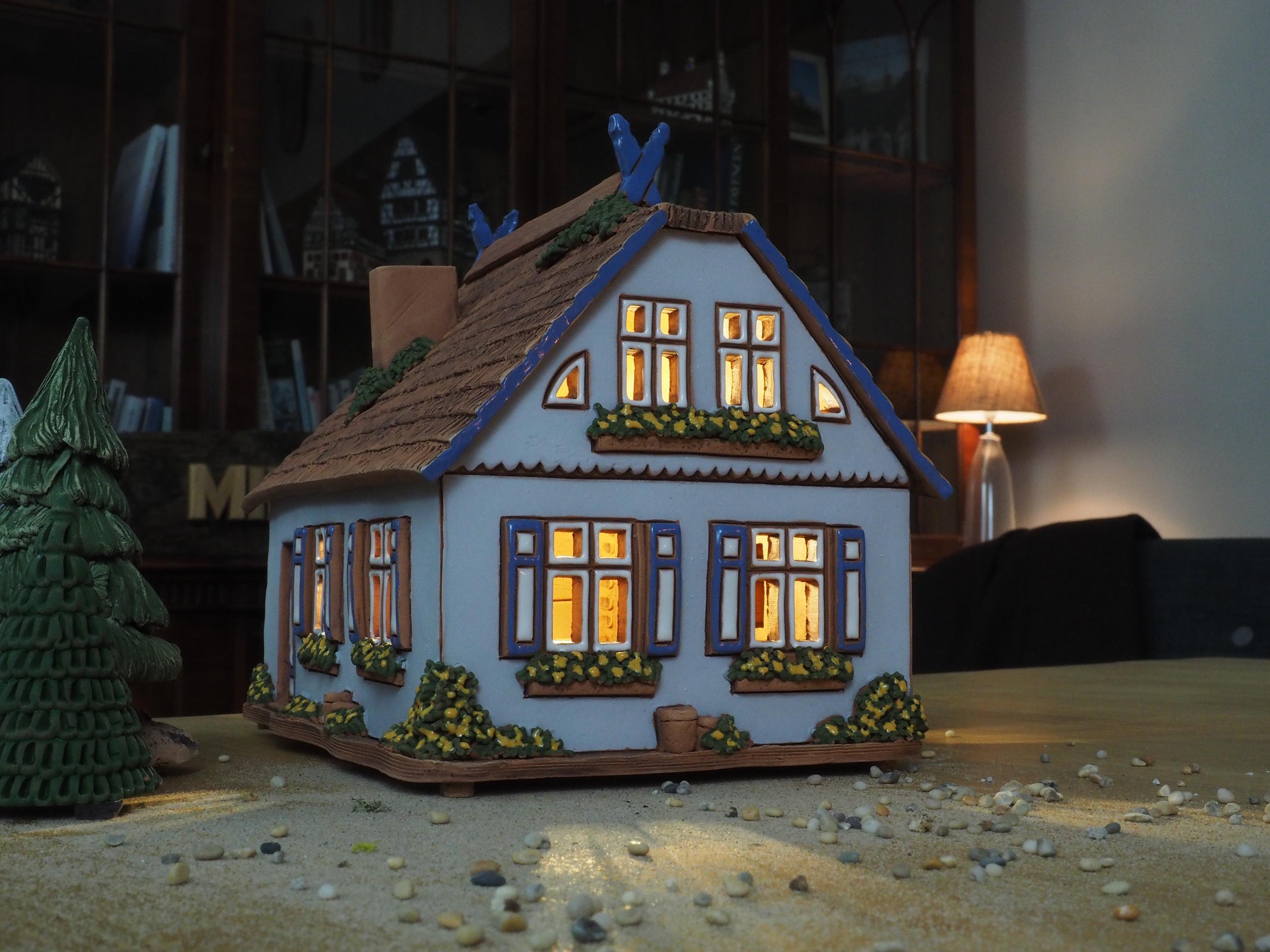 Midene セラミックハウス ティーライト キャンドルホルダー リトアニア