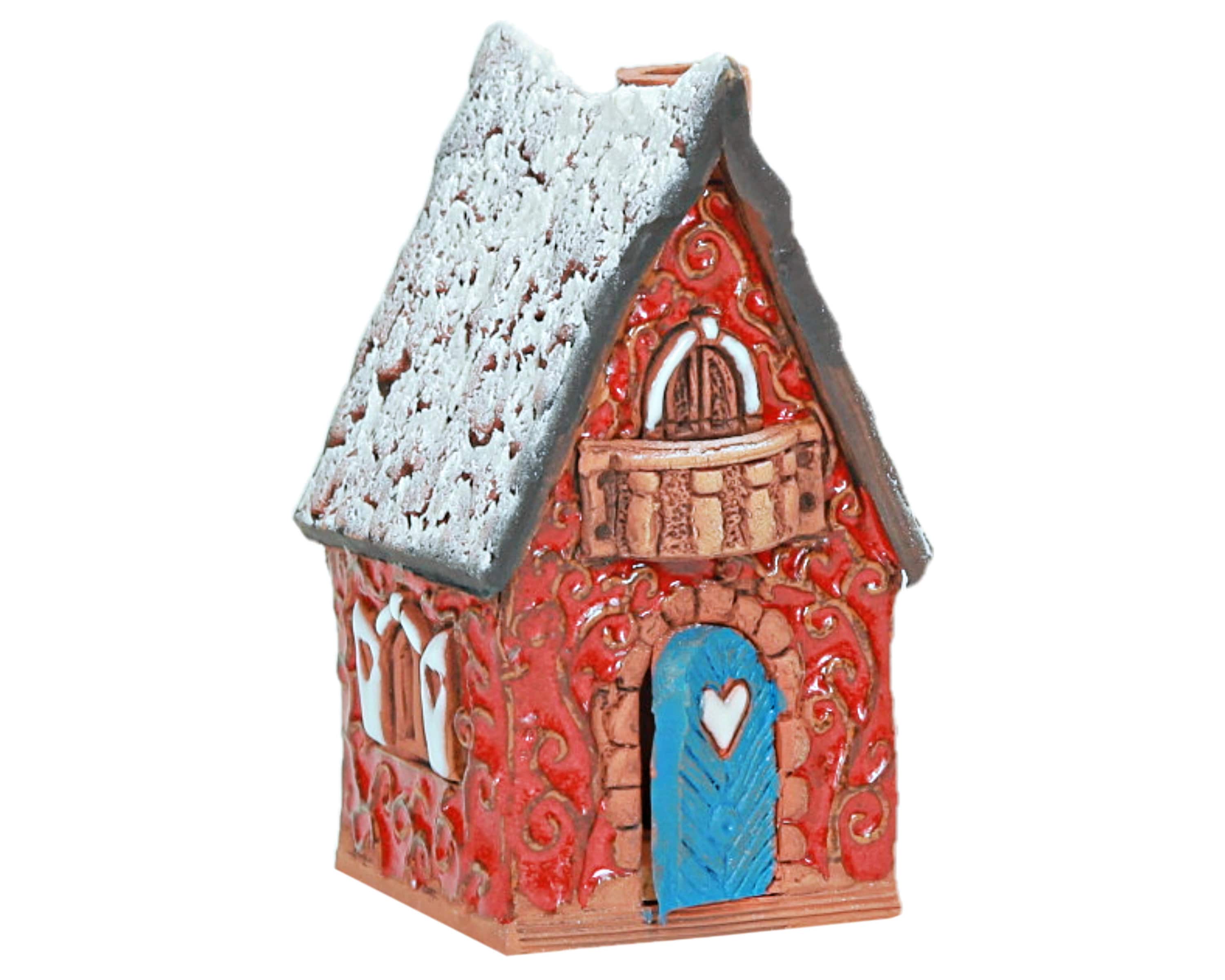 Handmade Ceramic Christmas Village House: Incense Cone Holder - Etsy