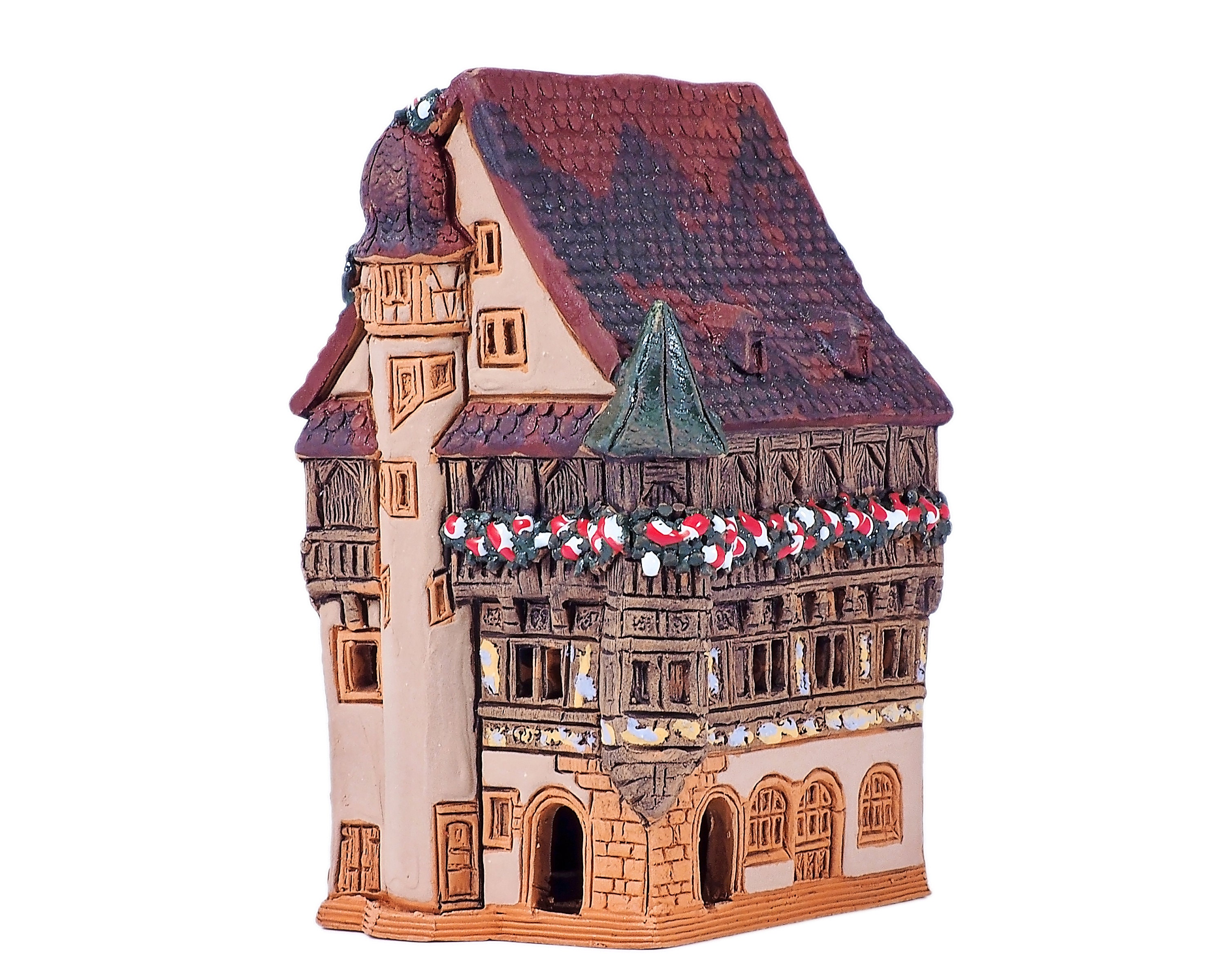Porta incenso in ceramica | Decorazione della stanza | replica in miniatura da collezione della casa storica di Lauterbach | S19-5