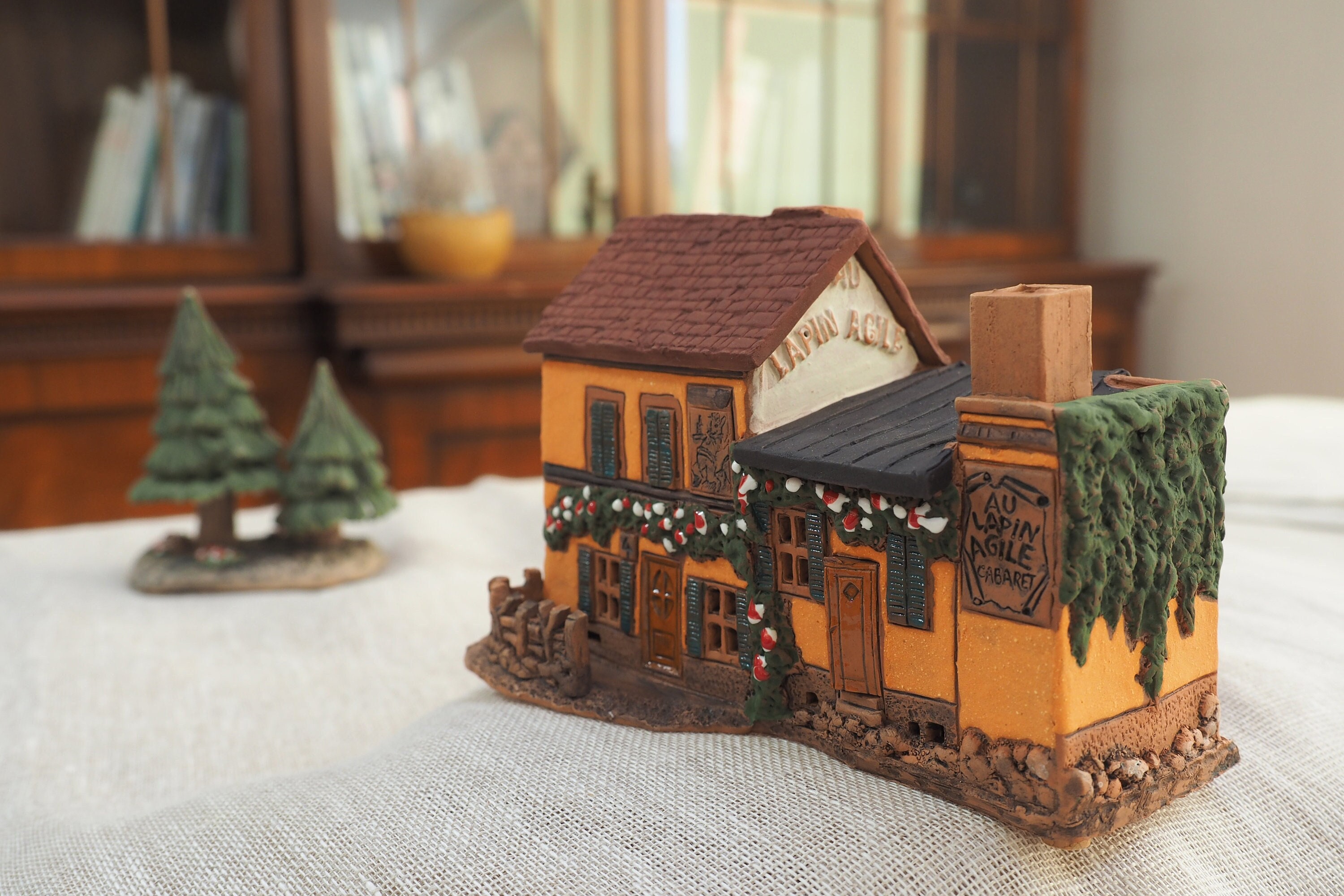 Handmade Ceramic Tealight Holder - Miniature of Cafe 