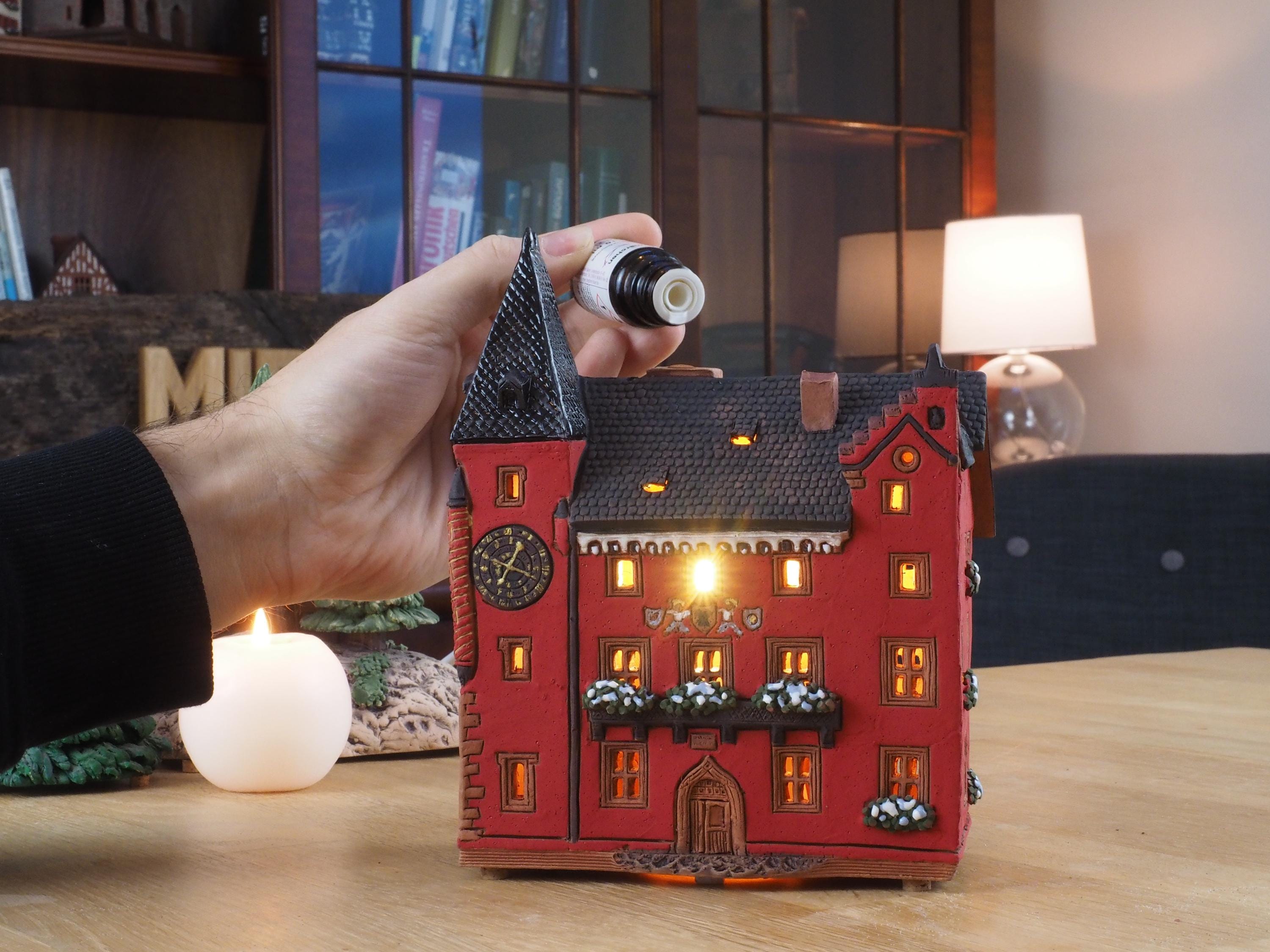 未使用】 陶器製穴あきデザイン ライトオブジェ 【作家作品：一点物