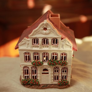 Handcrafted Ceramic Tealight Holder - Collectible Miniature of Historic Buddenbrook House in Lübeck, Germany image 3