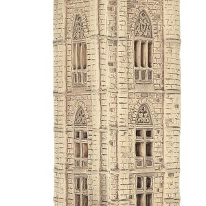 Midene Ceramic Art Tealight Candle Holder Room Decoration Handcrafted Collectible Miniature Light House Gros Horloge House in Rouen, France