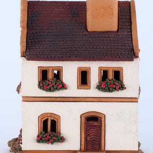 Handcrafted Ceramic Tealight Holder - Collectible Miniature of Historic Buddenbrook House in Lübeck, Germany image 5