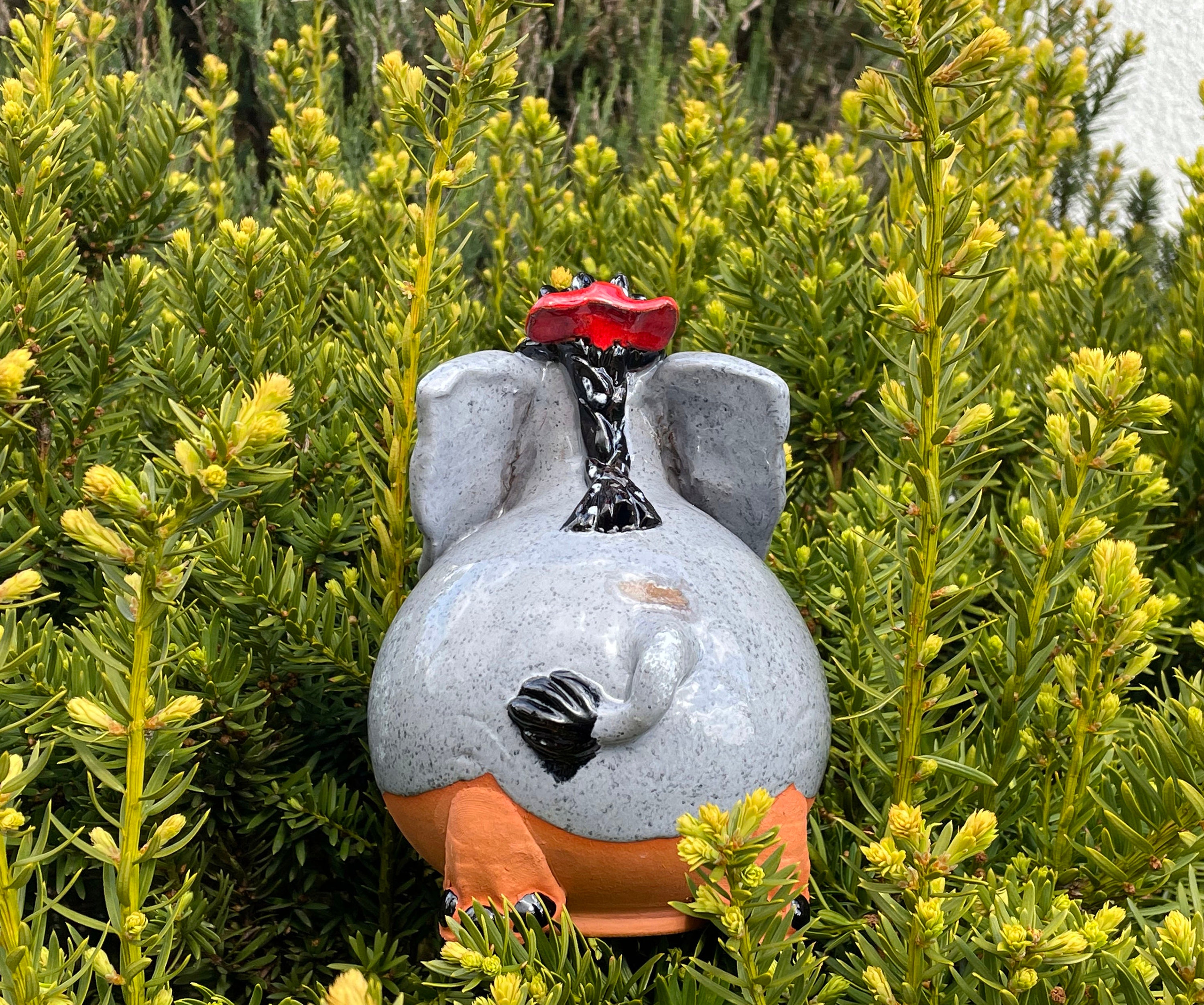 Statue De Jardin En Céramique Faite à La Main - Déco Extérieure Résistante Au Gel, Pièce Unique Artisanale