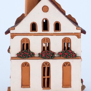 Handcrafted Ceramic Tealight Holder - Collectible Miniature of Historic Buddenbrook House in Lübeck, Germany image 6