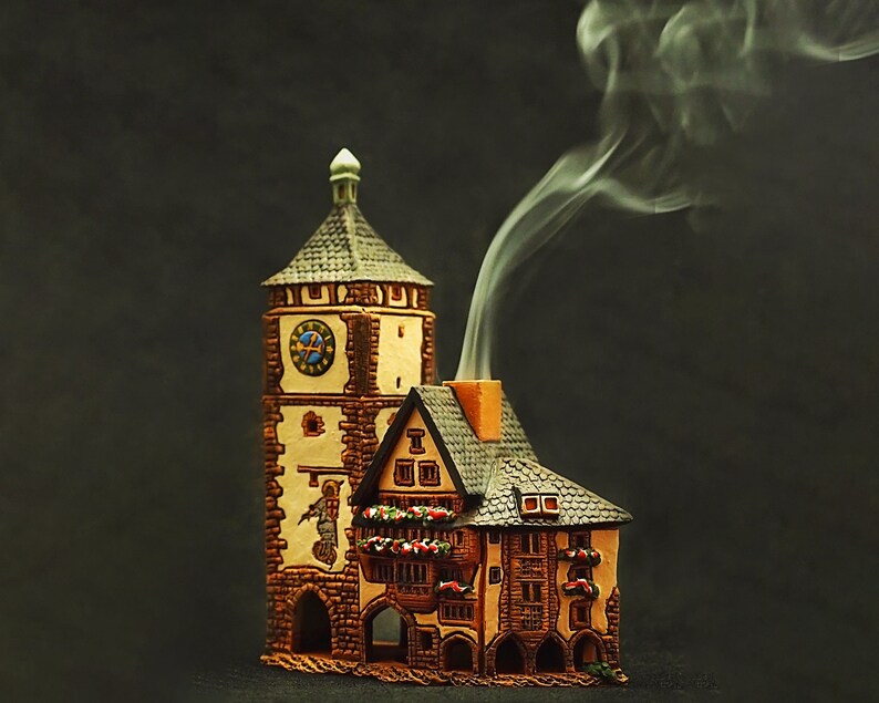 Midene Ceramic House Cone Incense Holder Incense Burner Etsy