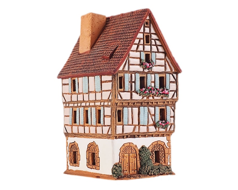 Midene Ceramic House Tea Light Candle Holder Handmade Hand Etsy