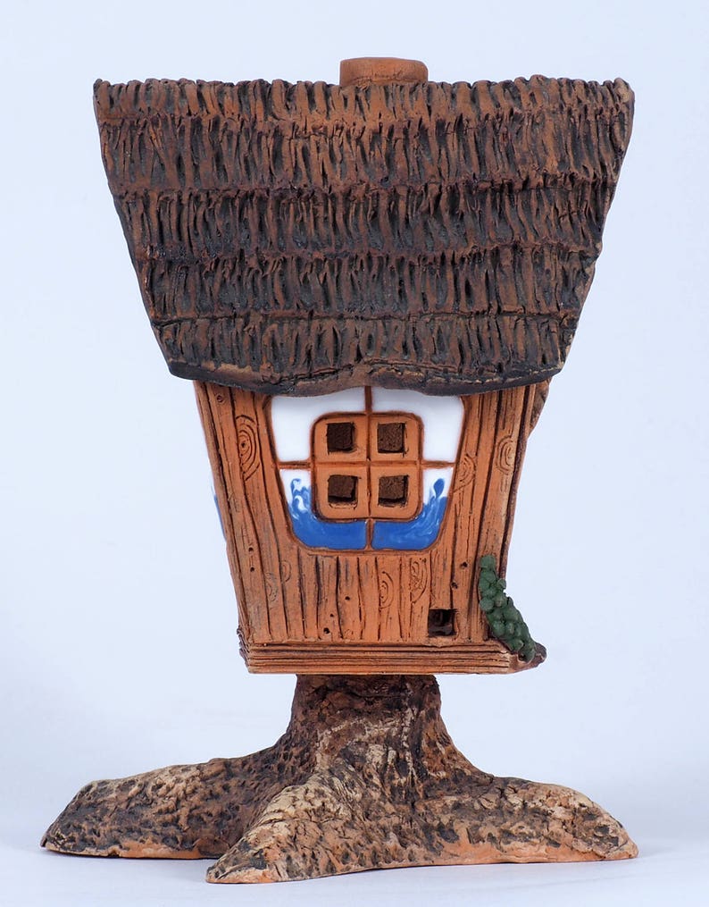 Ceramic incense burner miniature house from fantasy Etsy