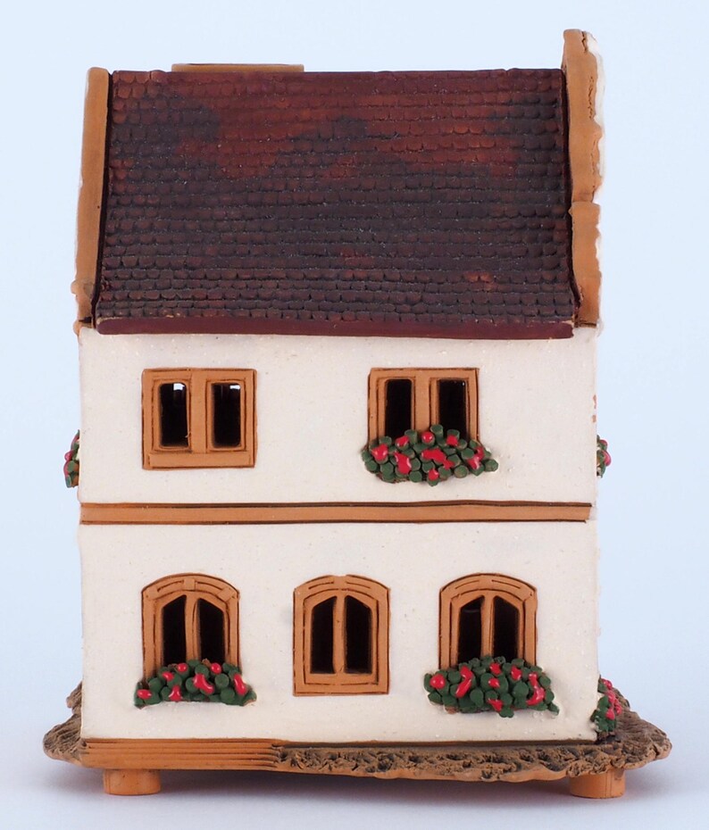 Handcrafted Ceramic Tealight Holder - Collectible Miniature of Historic Buddenbrook House in Lübeck, Germany image 7