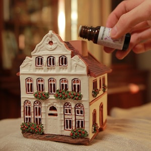 Handcrafted Ceramic Tealight Holder - Collectible Miniature of Historic Buddenbrook House in Lübeck, Germany image 1