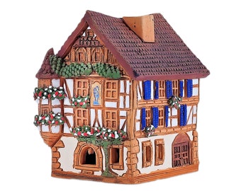 Midene ceramic house Cone Incense Holder Room Decor Historical house miniature house of the original house in Kaysersberg R264 mini house