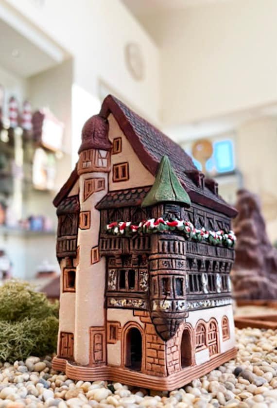 Midene Ceramic House Replica Original Pfister House in Colmar