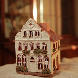 Handcrafted Ceramic Tealight Holder - Collectible Miniature of Historic Buddenbrook House in Lübeck, Germany image 2