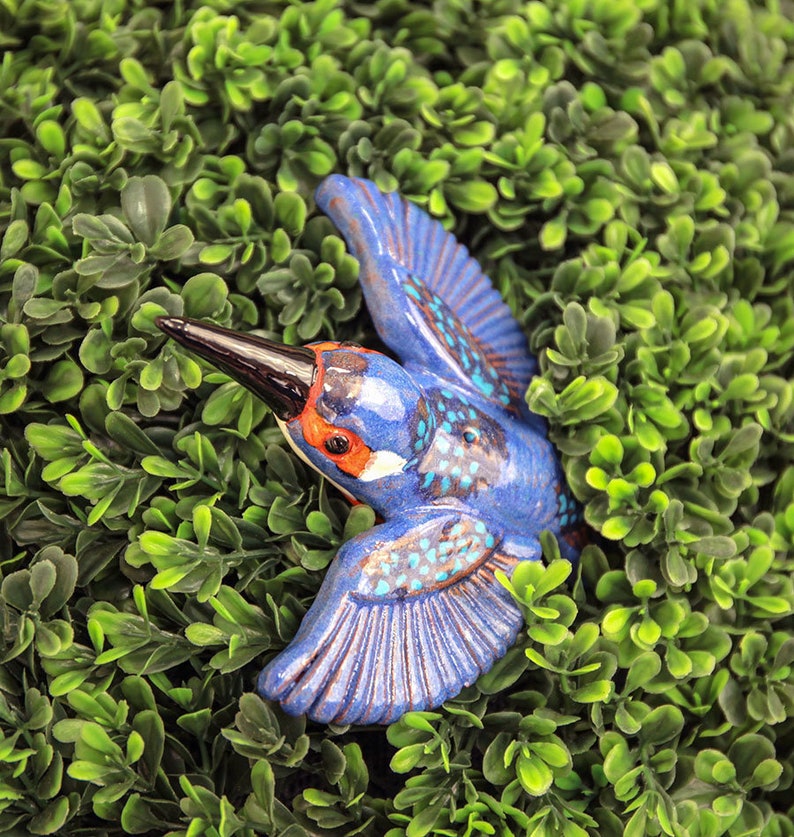 Keramik Dekoration für Garten Outdoor Figur Eisvogel Etsy
