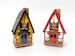 Midene Ceramic Cone Incense Holders Room Decor Handmade Fairy house Fantasy House Collection R504Y/Blc+R504W/R (2 items) 