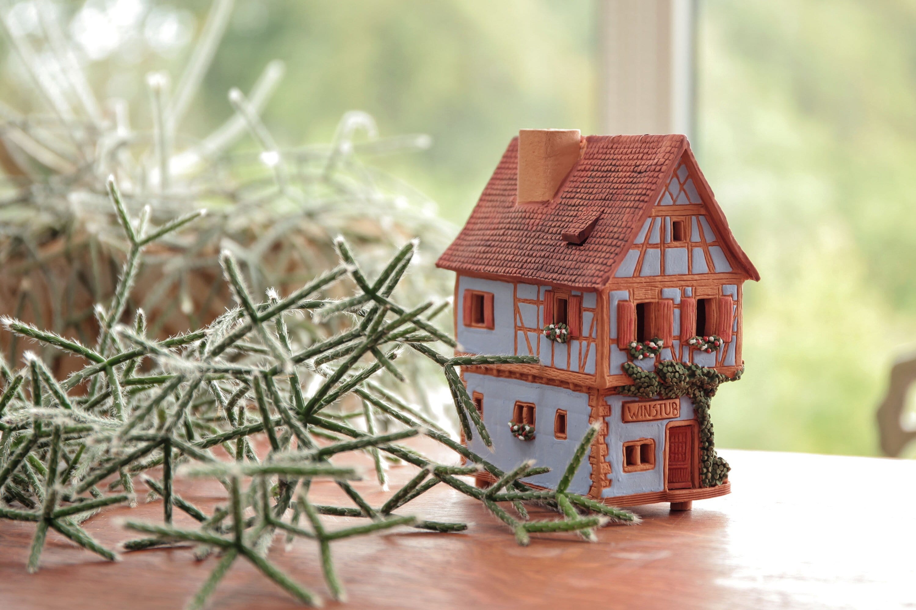 Midene Ceramic House Tea Light Candle Holder Home Decor Handmade