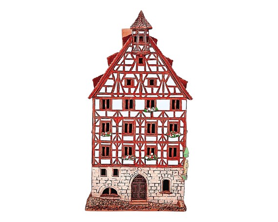 手作りの陶器製ティーライトホルダー - ニュルンベルクの歴史的