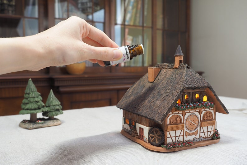 Ceramic Cuckoo Clock House: Black Forest Tea Light Candle Holder image 1
