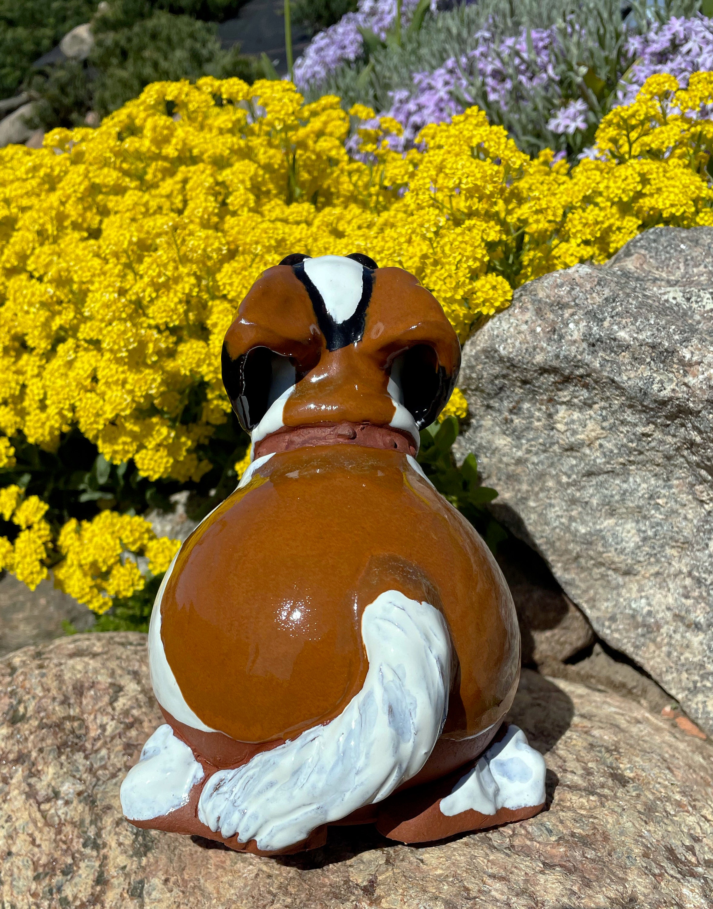 Décoration De Jardin En Métal - Silhouette De Bouledogue Français Humoristique - 25 X 30 Cm - Noir