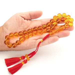 Amber Tesbih|33 Islamic Prayer Beads, 43g|Amber Misbaha|Kahraman| Sibha| مسبحة العنبر