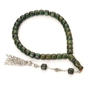 Amber Tasbih-33 Islamic Prayer Beads, 66g-Misbaha-Tesbih-Amber Rosary-Kahraman-مسبحة