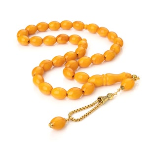 Amber Tasbih-Amber Rosary-Islamic Prayer Beads,54g-Brend Old Germany Amber- كهرمان الماني|