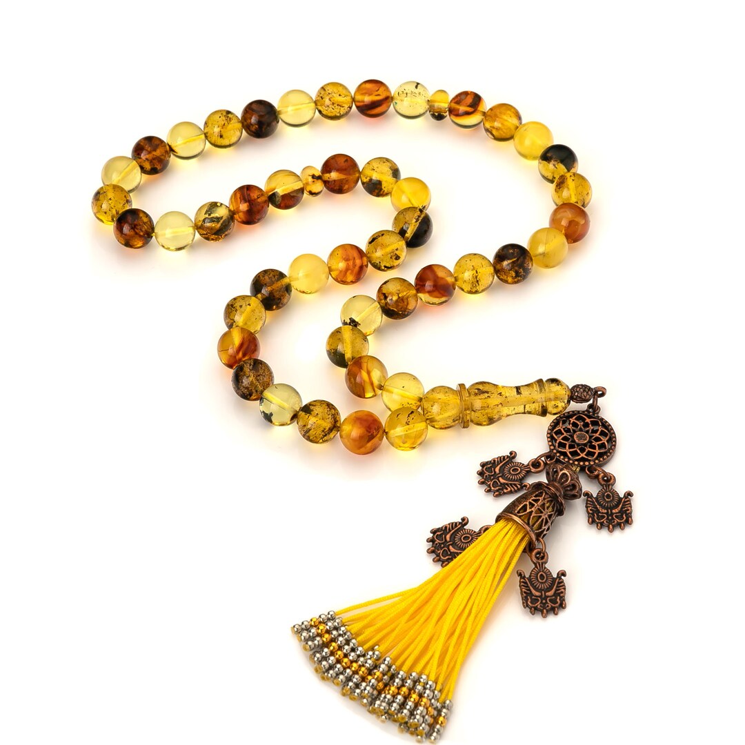 genuine-amber-tasbih-45-islamic-prayer-beads-41g-misbaha-tesbih-sibha