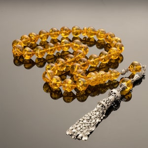 Amber Tasbih|33 Islamic Prayer Beads,68g|Misbaha|Tesbih|Sibha|مسبحة عنبر|