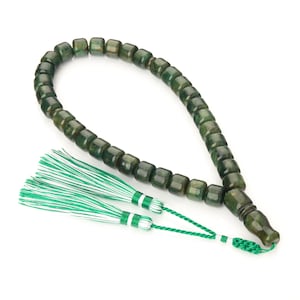 Amber Tasbih-33 Islamic Prayer Beads, 57g-Misbaha-Tesbih-Amber Rosary-Kahraman-مسباح كهرب