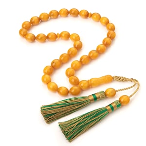 Amber Tasbih-Amber Rosary-Islamic Prayer Beads,48g-Brend Old Germany Amber- كهرمان الماني|