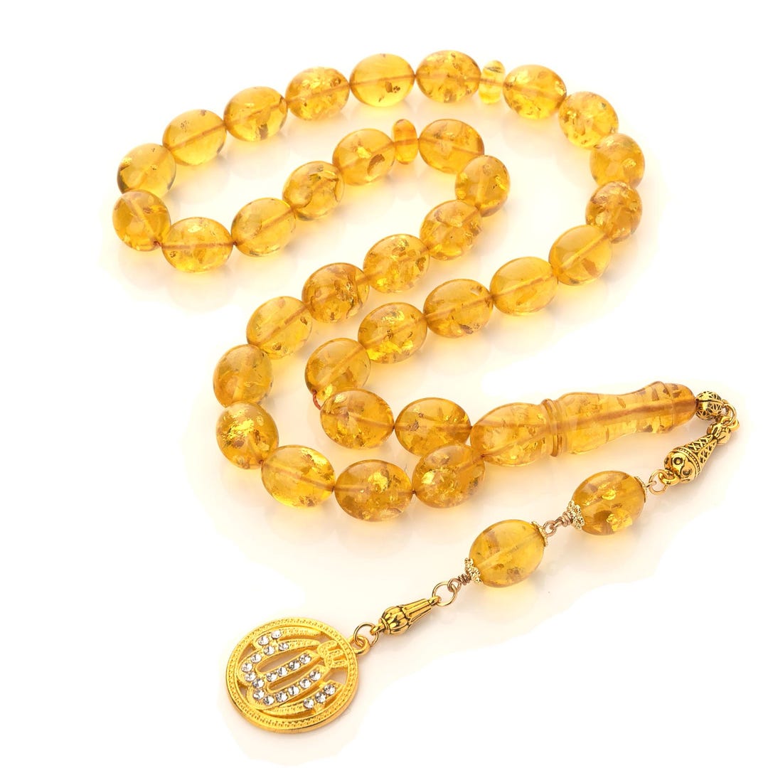 Handmade Baltic Amber Tasbih: 33-bead Muslim Prayer Rosary - Etsy