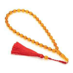 Amber Tasbih|Handmade|Muslim Rosary of Baltic Amber|Islamic Prayer Beads,23g|Kahraman|Misbaha|Kehribar|Subha|Amber Rosary|مسبحة عنبر