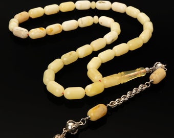 Chapelet Islamique (Tasbih) 33 Perles - Ambre Naturel De La Baltique, Fabriqué En Lituanie