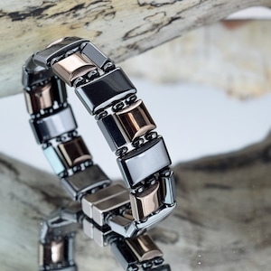 Triple Strength Magnetic Bracelet/DEEP Copper Magnetic Hematite/Men/Women/Classic look/smooth fit/Great gift/Magnetic copper bracelet