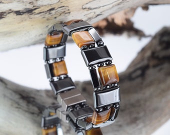 Tigerauge Magnetverschluss / Magnetarmband / für Selbstermächtigung / für reduziertes Bedürfnis nach Zustimmung von anderen / gibt Selbstvertrauen in die eigenen Fähigkeiten