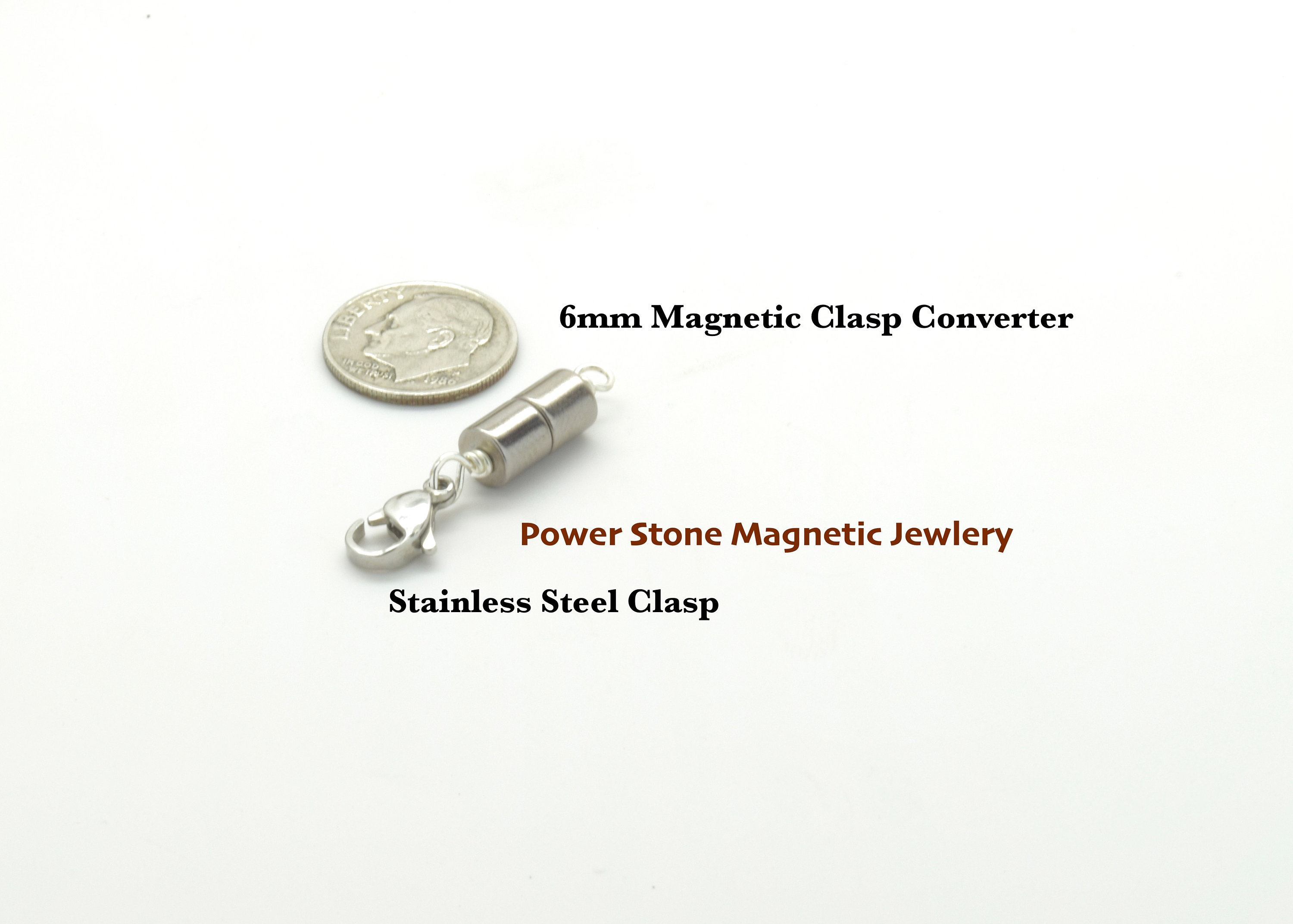 6mm Magnetic Clasp Converter, 925 Sterling Silver, Necklace Bracelet  Anklet, Extender Adapter, Strong Magnet, Jewelry Accessory 