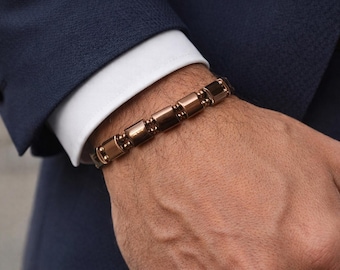 Double Copper hematite Magnetic Bracelet – Sleek Copper Gift for Him or Her