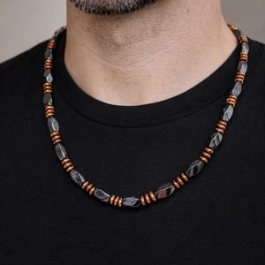 Magnetische koperen ketting / koperen ketting voor heren of dames, extra sterke magnetische sluiting, handgemaakt op bestelling, snel verzonden