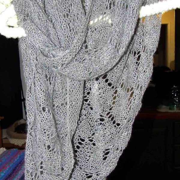 Suri Alpaca Gray Triangle Shawl