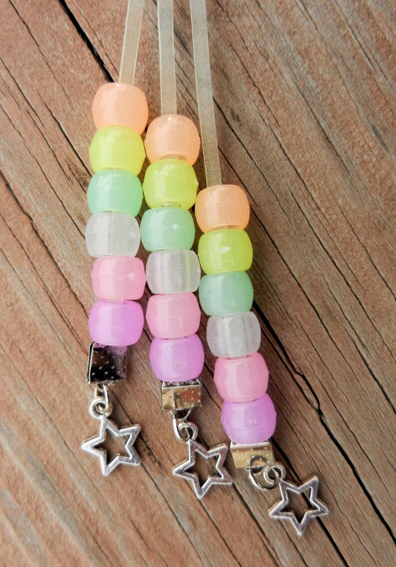 Glow in the Dark Hair Clip with Glow in the Dark Pony Beads Etsy