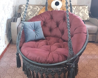 Vintage IKEA PS SVINGA Hanging Chair,retro Style Rattan Wicker