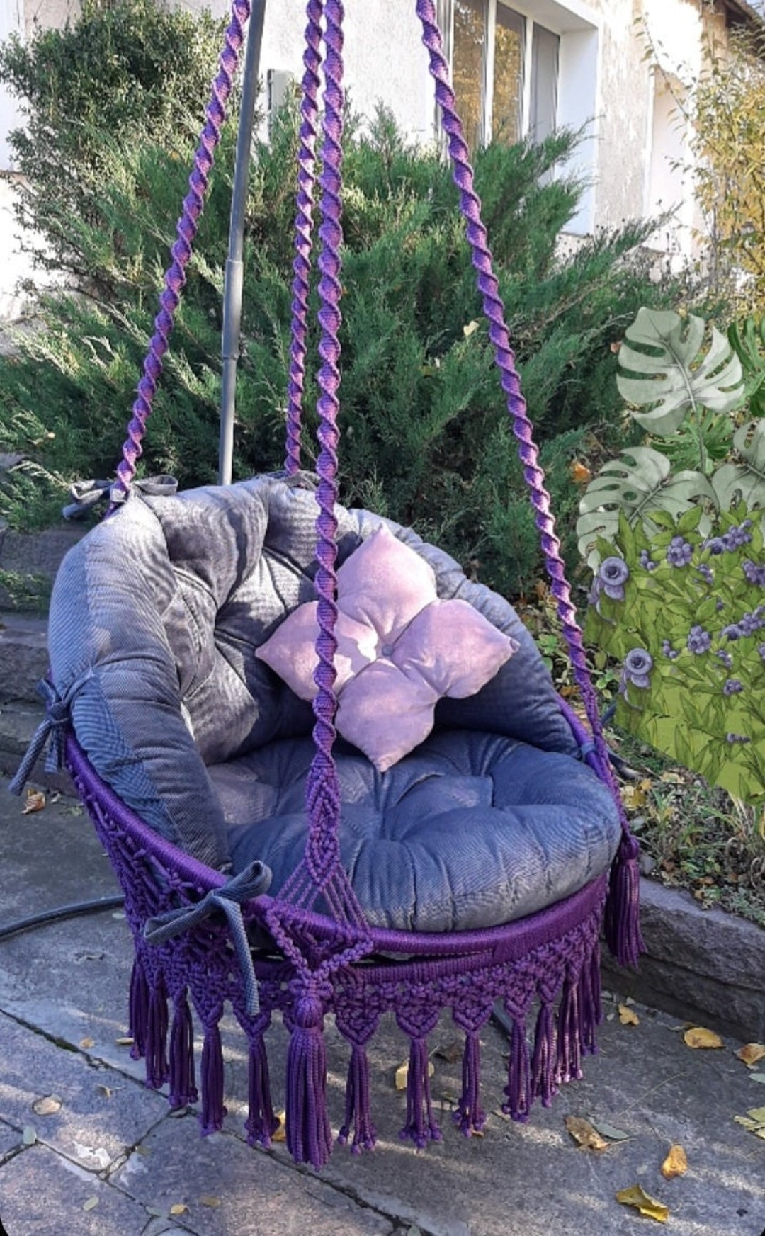 Chic Hanging Macrame Hammock Chair Quality Durable Etsy UK